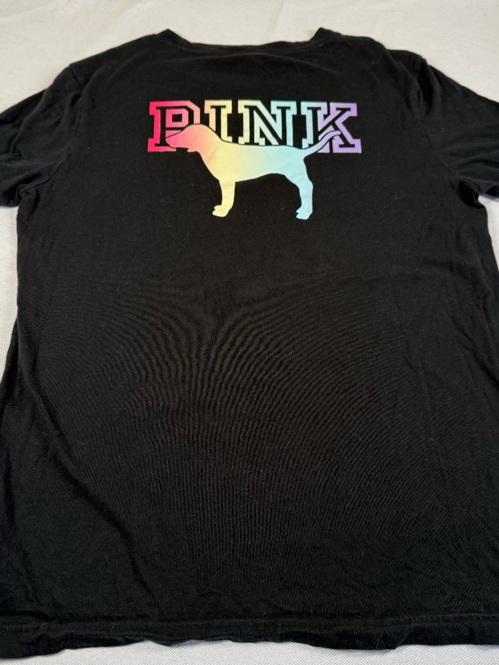 Victoria's Secret PINK Women's Pocket Tee Shirt Size Small - Black